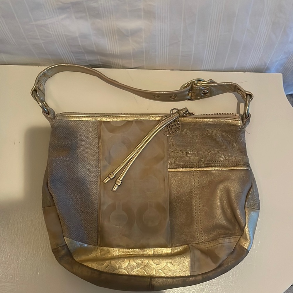 COACH gold purse